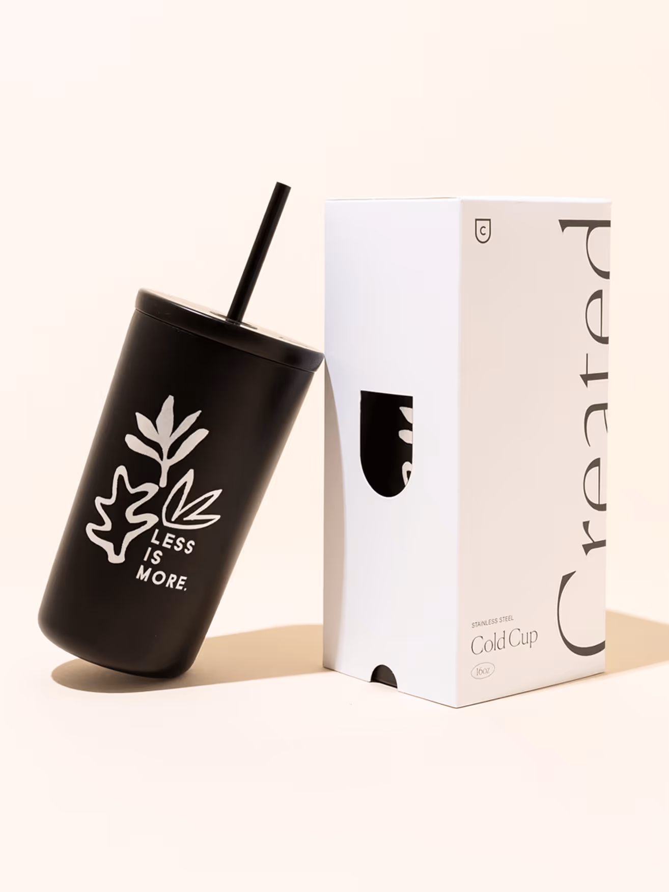 Sustainable tumbler with custom gift box. 