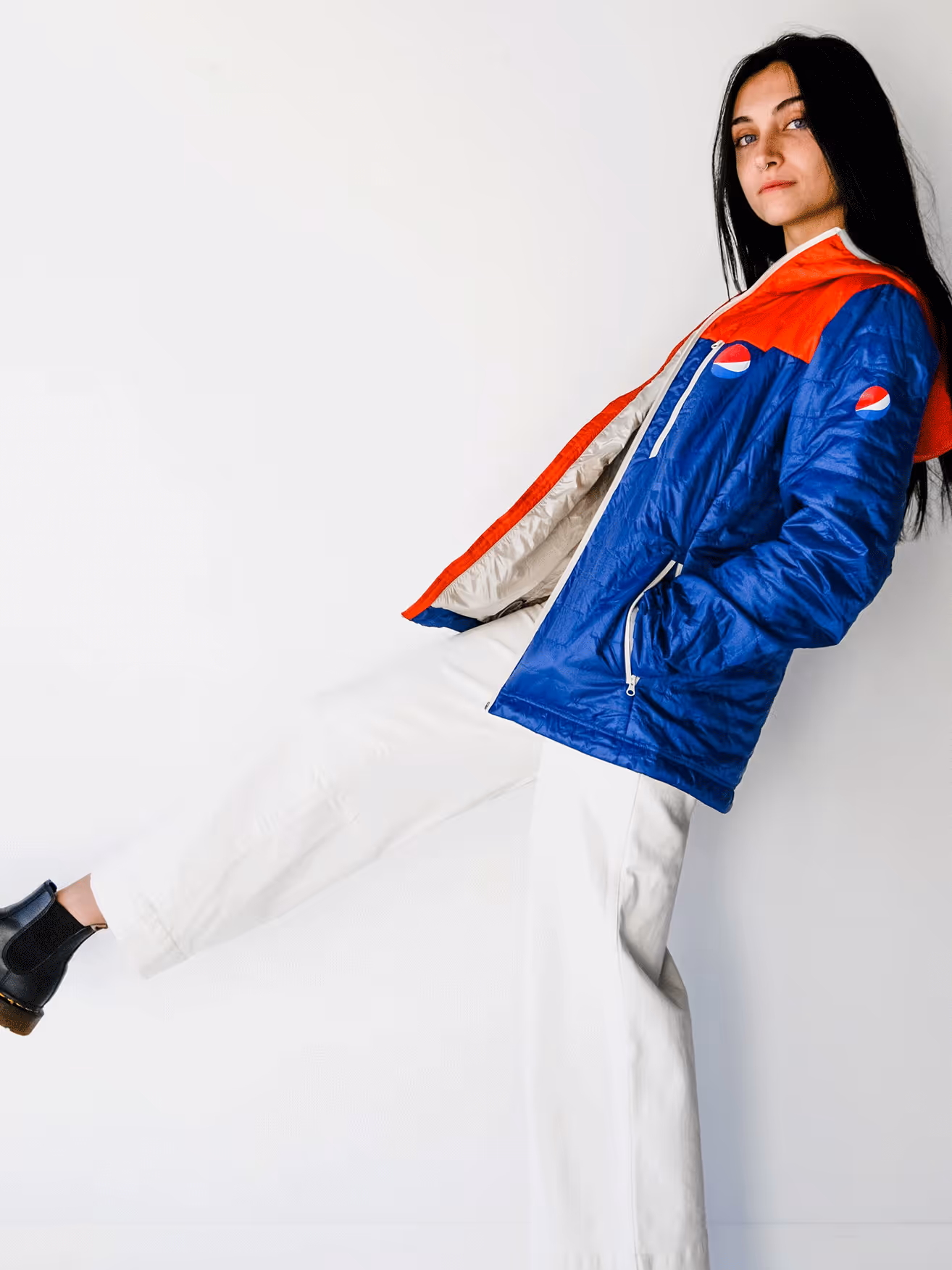 Cut and sew jacket for Pepsi. 