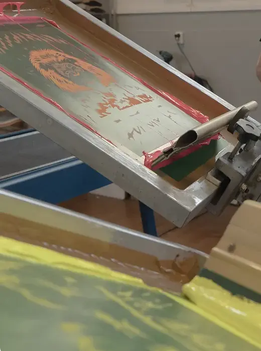Screen printing production run for an early-stage swag order