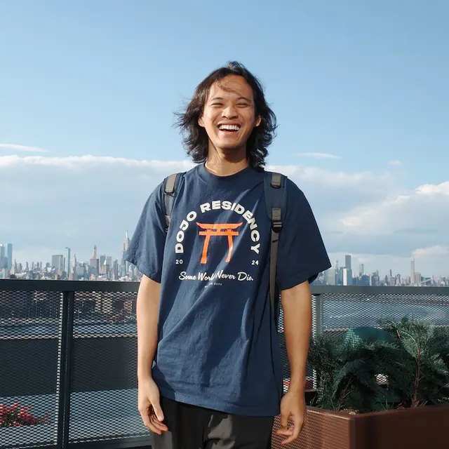 Garment-dyed branded T-shirt for The Dojo