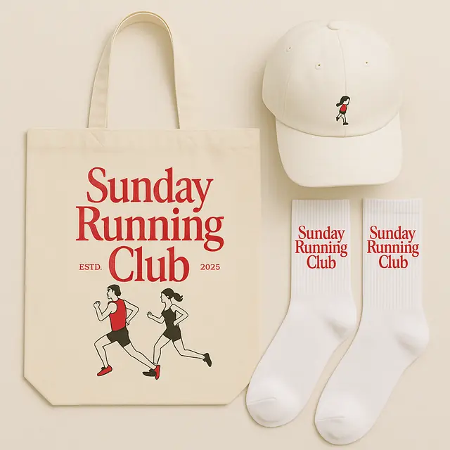 Sunday Running Club branded merchandise